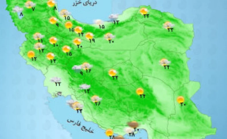 پیش بینی پایداری وضعیت هوا در اغلب مناطق کشور